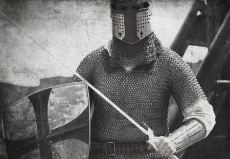 Knight. Photo in vintage style.
