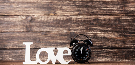 Word Love and alarm clock.の写真素材