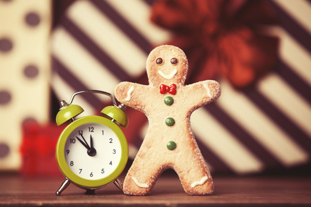 Cookie man and alarm clock