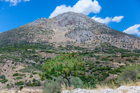 photo of the beautiful mountain on the sky backgroundの写真素材
