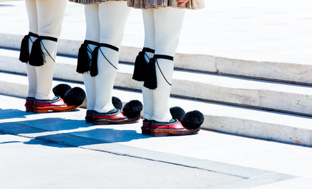 photo of the guards legs in Greeceの写真素材