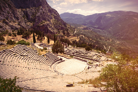 photo of the beautiful ancient theater in Greece, Athnesの写真素材
