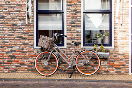 AMSTERDAM, THE NETHERLANDS - September 22, 2014: Bike on Amsterdam streets, Netherlands のeditorial素材