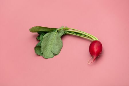 Fresh ripe on pink background