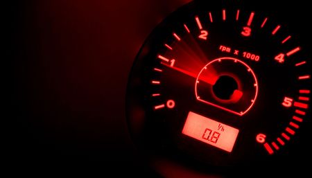 tachometer @ night - red (original version)の写真素材