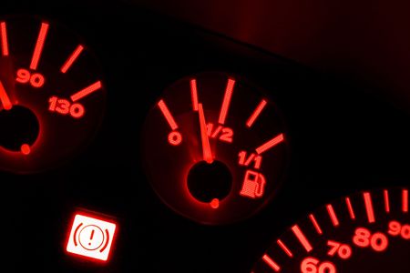 CONCEPT - Need Fuel Close shot of on board instruments of a sports carの写真素材