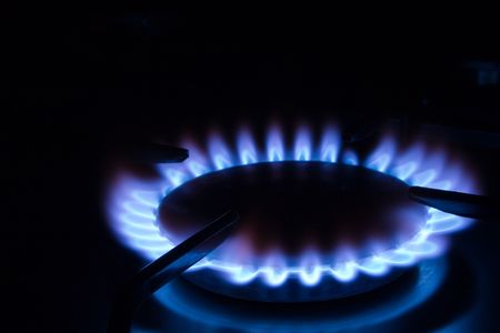 Blue gas flames - stove burner