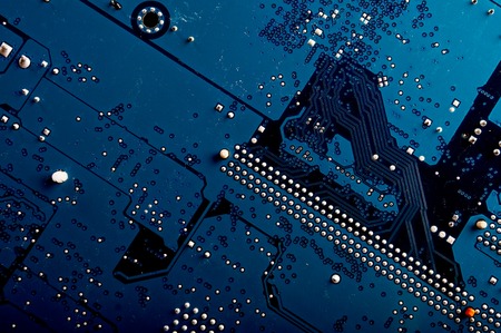 Closeup of Computer motherboard - great use as backgroundの写真素材