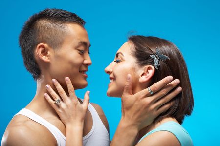Young couple having fun