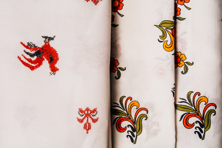 Fabrics with Russian patterns are exactly nextの写真素材