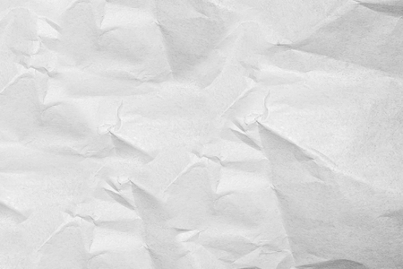Background with white crumpled paper textureの写真素材