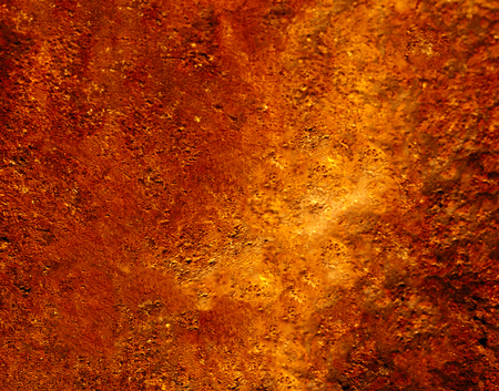 The rough surface of the walls is dark orange.Texture or background.