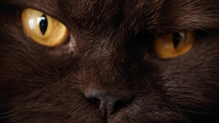 Macro muzzle of the British cat breedの写真素材