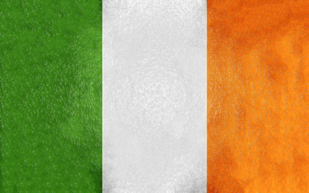 Flag of Ireland with textured surfaceの写真素材