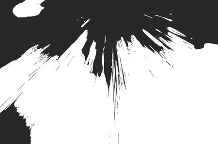 The spreading surface of the paint on a white background