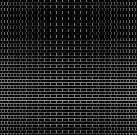 Black brick wall forming seamless tileable texture or backgroundの写真素材
