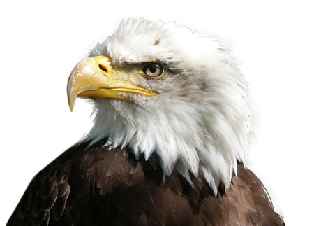 Close-Up of a Majestic Bald Eagle with Intense Gaze