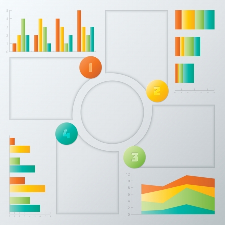 Colorful Steps Infographics Elements. のイラスト素材