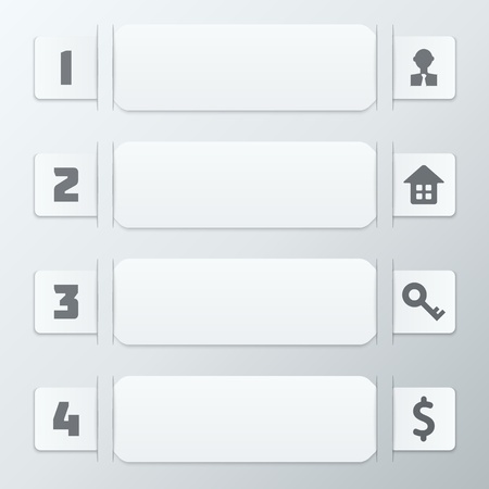 Light Gray Steps Infographics Elements. のイラスト素材