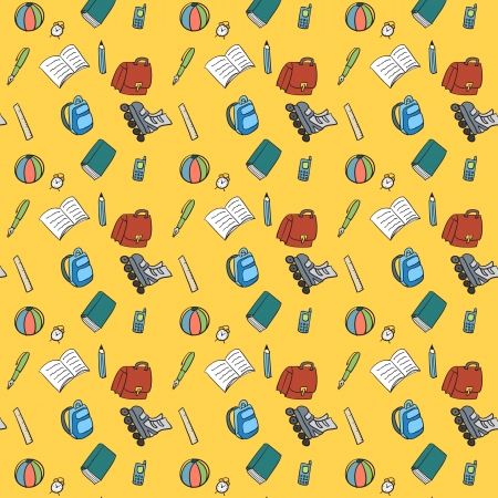 Colorful Textile School Pattern.のイラスト素材