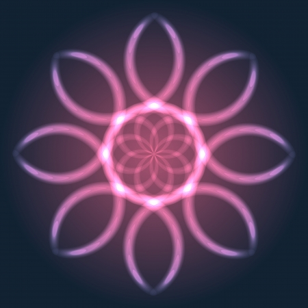 Abstract Neon Flower. のイラスト素材