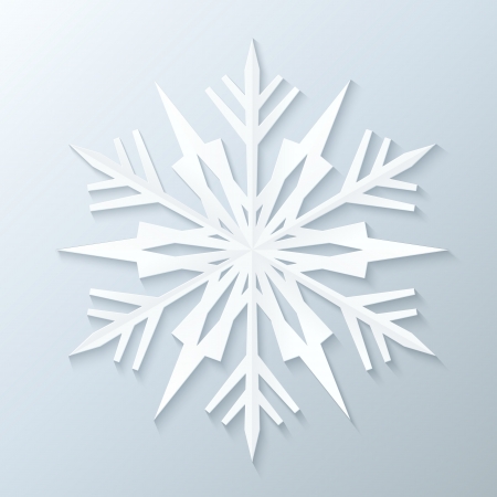 Paper Snowflake. Vector Illustration.のイラスト素材
