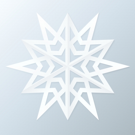 Paper Snowflake. Vector Illustration.のイラスト素材