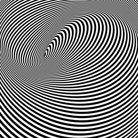 Spiral Optical Illusion - Abstract Black and White Opt Art Backgroundのイラスト素材