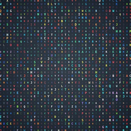 Abstract Alphabet Background with Colorful Randomly Letters