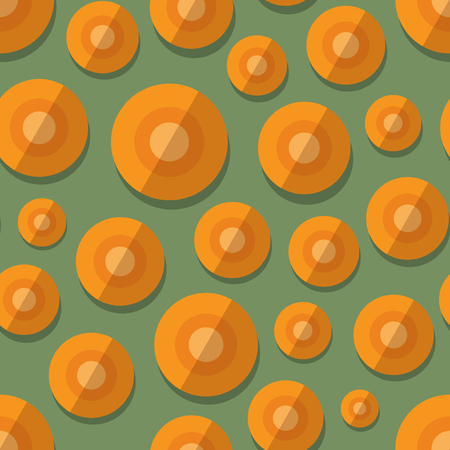 Set of Vegetables Patterns in a Flat Style with Shadow for Printing on Fabric - Carrotのイラスト素材