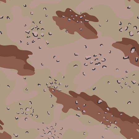 Military Camouflage Textile Seamless: USA, 1977, Chocolate Chip, Desert - Vector Illustration with Pattern in Swatches Panelのイラスト素材