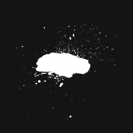 White Ink Stain on Black Backgroundのイラスト素材