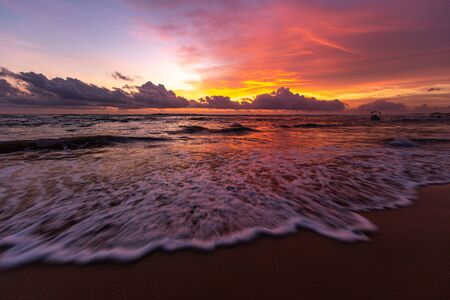 Sri Lanka Ocean Sunsetの写真素材