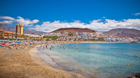 Playa de la Vistas beach. Tenerife, Canaries の写真素材