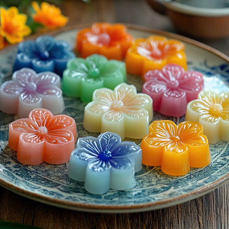 thailand coconut jelly dessertの素材