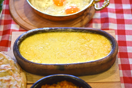 Mung made from melted pheasant and butterの写真素材