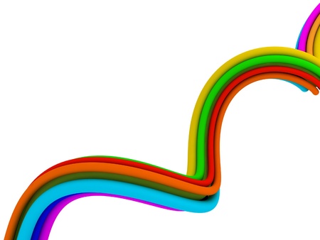 Communication computer cable isolated on whiteの写真素材