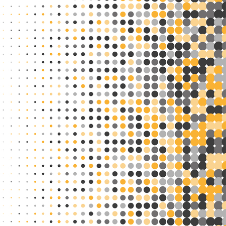 Halftone effect pattern. Graphic vector illustration. Orange and grey colorsのイラスト素材