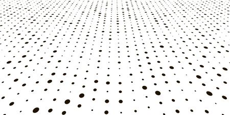 Abstract wave dotted pattern. Simple vector background. Black and white backdrop for any web and...
