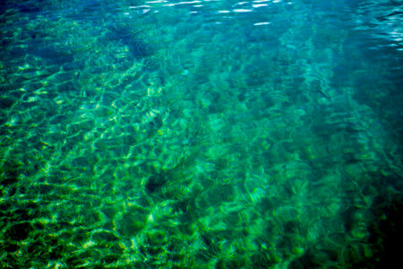 turquoise and crystal-clear water texture, decorationの写真素材