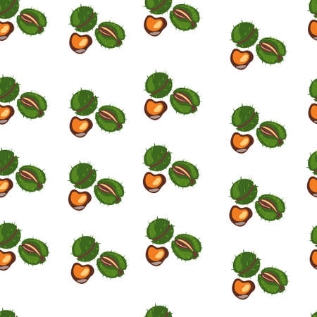 Seamless pattern of chestnutsのイラスト素材