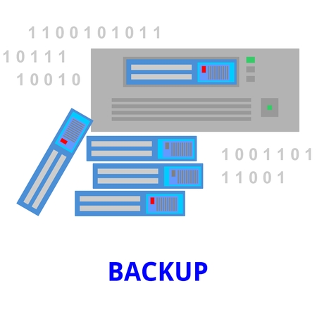 An illustration showing a backup conceptのイラスト素材