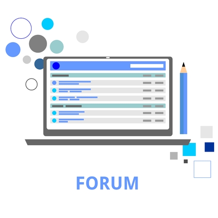 An illustration showing an internet forum conceptのイラスト素材