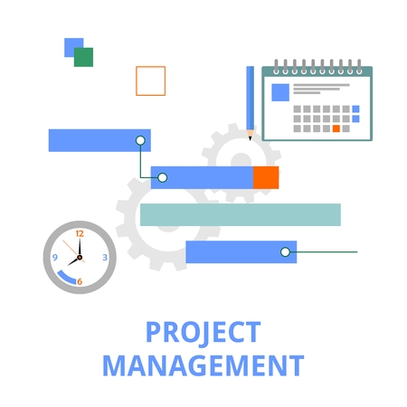An illustration showing a project management conceptのイラスト素材