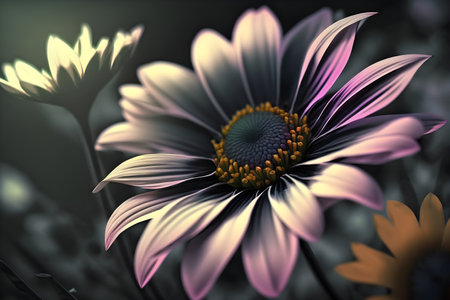 a beautiful daisy flower in the garden.の素材