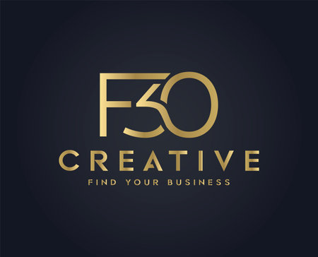 Initial Letter F3O Logo Design Vector Template. Graphic Alphabet Symbol for Corporate Business Identityのイラスト素材