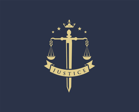 Law Firm Logo Template. Lawyer, Attorney, Legal, Boutique, Hotel, Heraldic, Jewelry, Fashionのイラスト素材