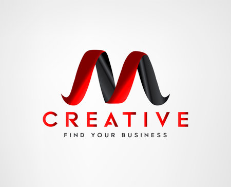 Creative Letter M Logo Design Template. Usable for Business and Company Logosのイラスト素材