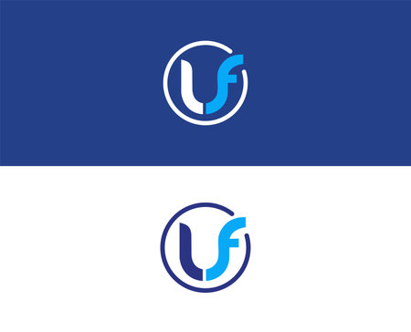 Letter UF logo icon design template elements. Suitable for any application or corporate identity.のイラスト素材