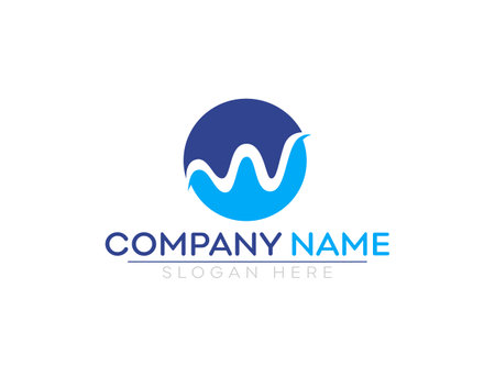 Wave W Letter Logo Design Vector Template. Abstract Letter W Business Logo Designのイラスト素材
